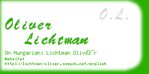 oliver lichtman business card